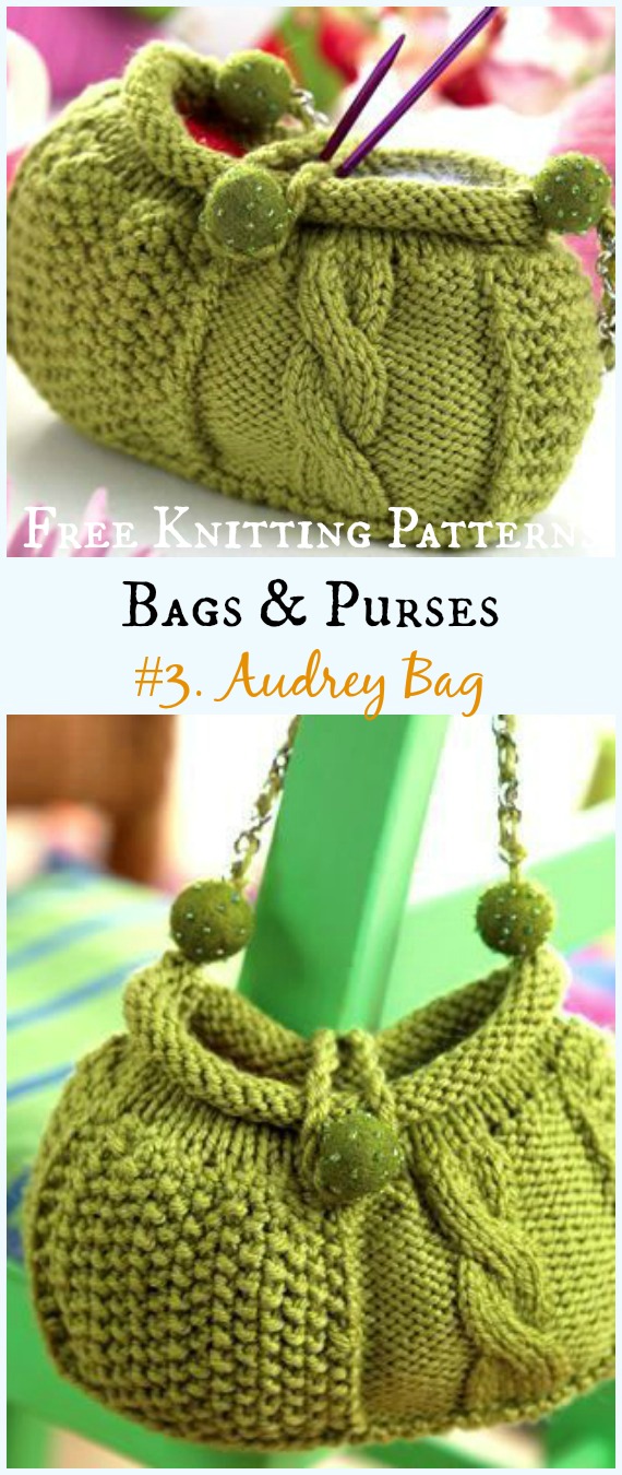 Audrey Bag Free Knitting Pattern - #Bags & Purses Free #Knitting Patterns