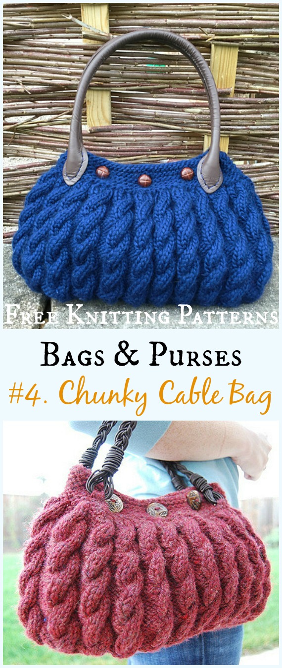 Taschen & Purses Free Knitting Patterns