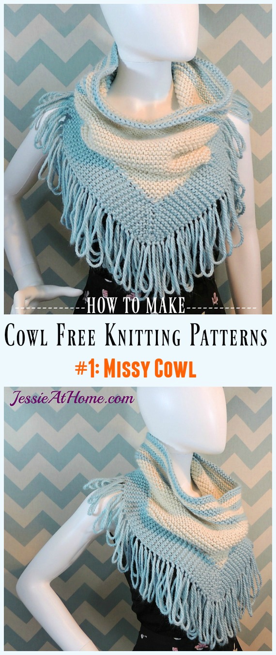 Missy Cowl Free Knitting Pattern - Cowl Free #Knitting Patterns 