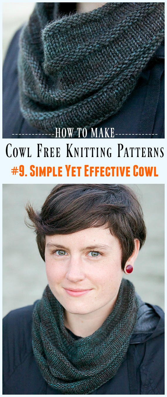 Simple Yet Effective Cowl Free Knitting Pattern - Cowl Free #Knitting Patterns 