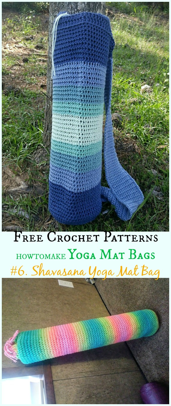 Shavasana Yoga Mat Bag Free Crochet Pattern -#Crochet; #Yoga; Mat Bag Free Patterns