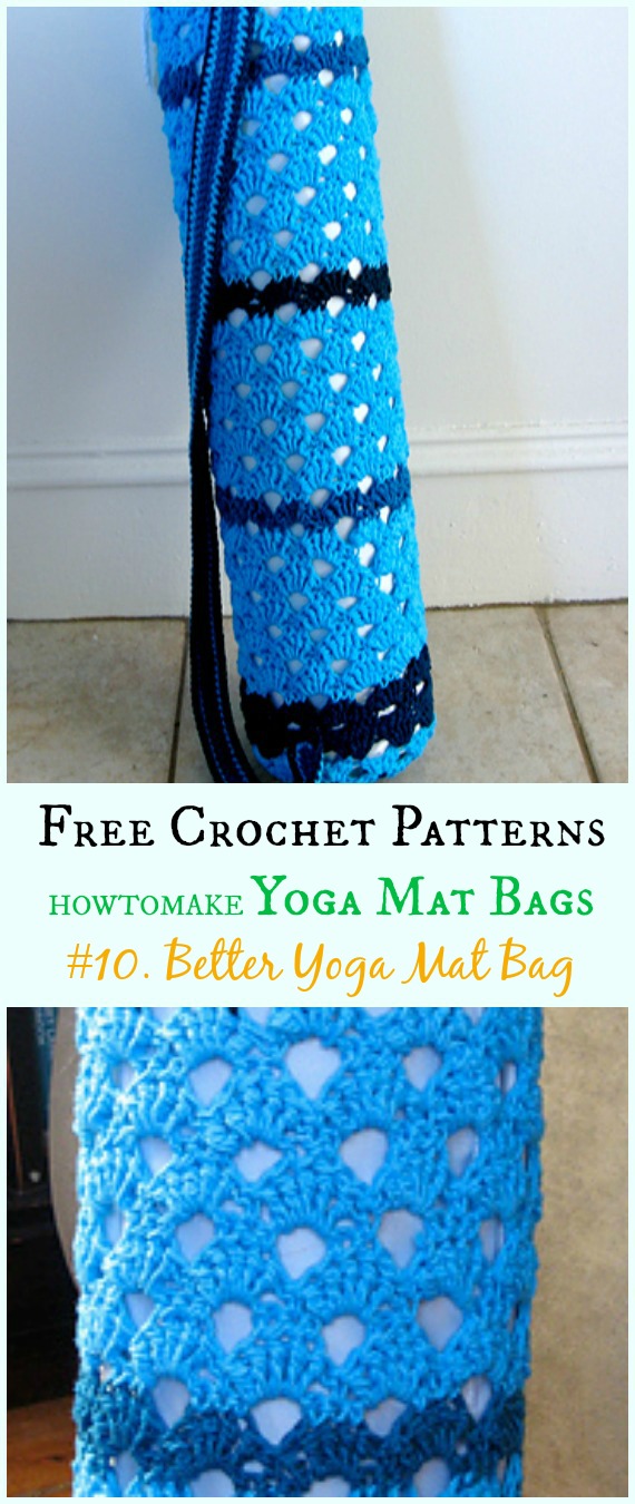 Better Yoga Mat Bag Free Crochet Pattern -#Crochet; #Yoga; Mat Bag Free Patterns