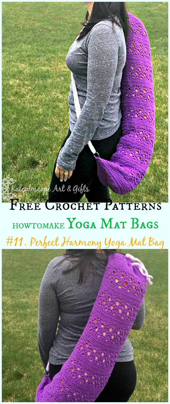 Perfect Harmony Yoga Mat Bag Free Crochet Pattern -#Crochet; #Yoga; Mat Bag Free Patterns