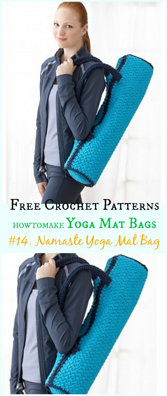 Namaste Yoga Mat Bag Free Crochet Pattern -#Crochet; #Yoga; Mat Bag Free Patterns