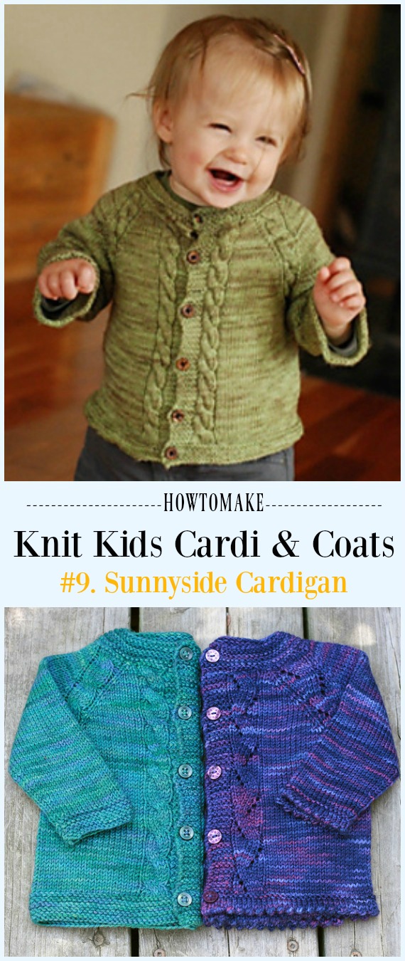 Modèles de tricot gratuits pour pull cardigan pour enfants