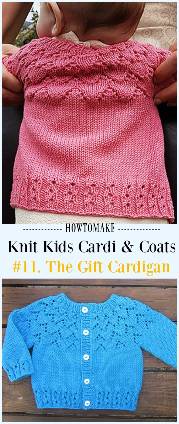 The Gift Cardigan Free Knitting Pattern - #Knit Kids #Cardigan Sweater Free Patterns