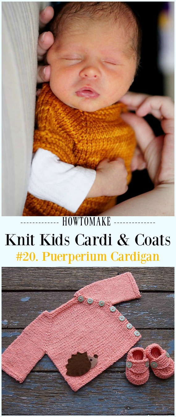 Puerperium Cardigan Free Knitting Pattern - #Knit Kids #Cardigan Sweater Free Patterns