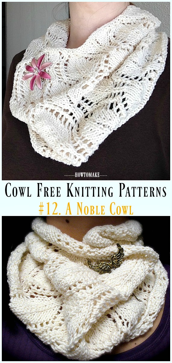 A Noble Cowl Free Knitting Pattern - Cowl Free #Knitting Patterns