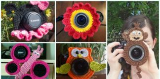 Crochet Camera Lens Buddy & Cozy Patterns DIY Instructions
