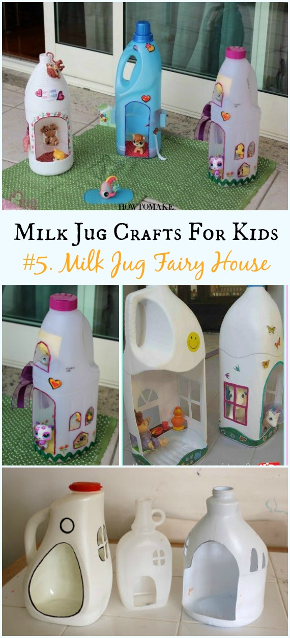 DIY Milk Jug Fairy House Instructions - Recycled #MilkJug Crafts Your Kids Can Do #Recycle