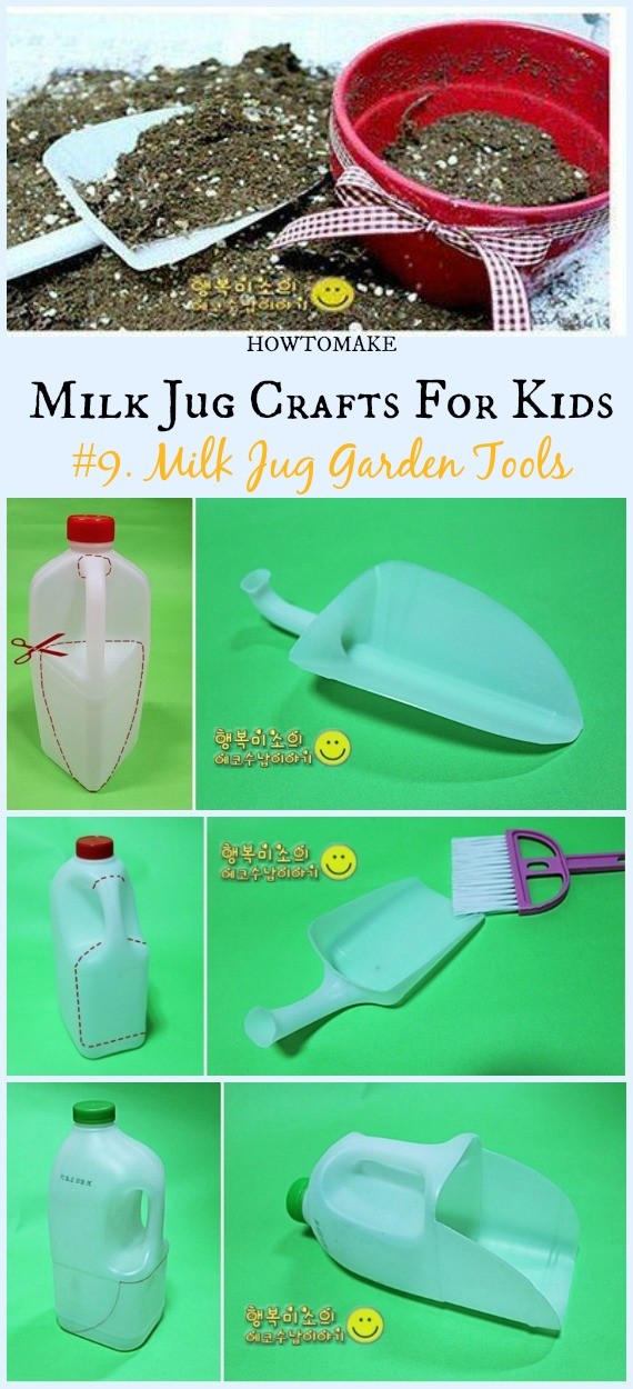 DIY Milk Jug Garden Tool Instructions - Recycled #MilkJug Crafts Your Kids Can Do #Recycle