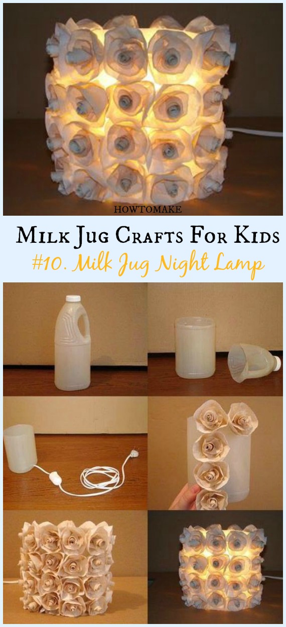 DIY Milk Jug Night Lamp Instructions - Recycled #MilkJug Crafts Your Kids Can Do #Recycle