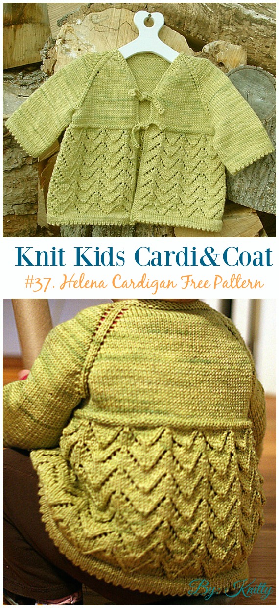 Helena Cardigan Free Knitting Pattern - #Knit Kids #Cardigan Sweater Coat Free Patterns