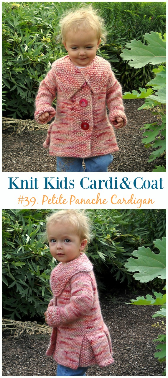 Petite Panache Cardigan Free Knitting Pattern - #Knit Kids #Cardigan Sweater Coat Free Patterns