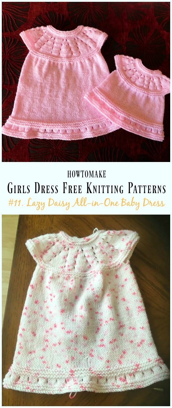 Little Girls Dress Free Knitting Patterns