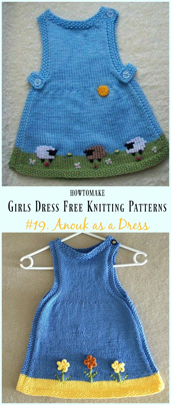 Kids Anouk as a Dress Free Knitting Pattern - Little Girls #Dress Free #Knitting Patterns