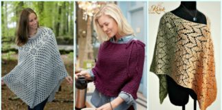 Light Weight Spring Summer Poncho Free Crochet Patterns