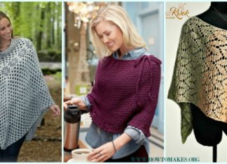 Light Weight Spring Summer Poncho Free Crochet Patterns