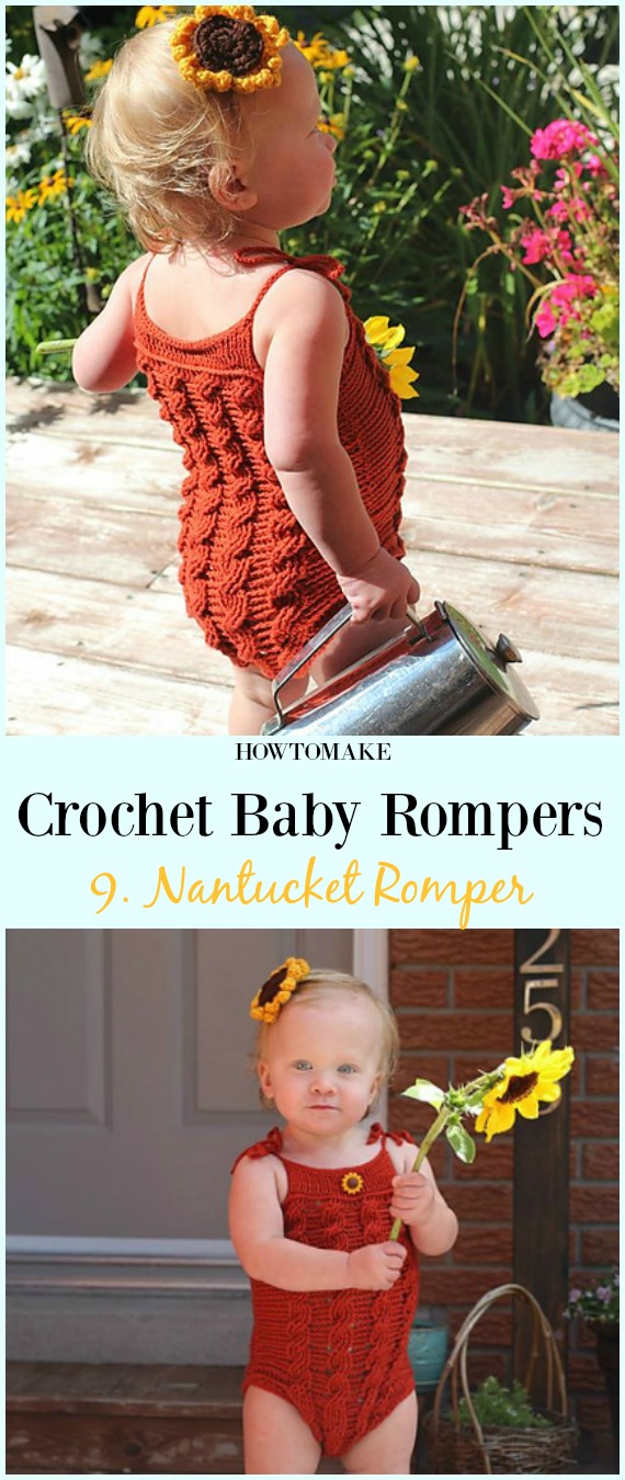 Nantucket Romper Crochet Pattern - Baby #Romper #Crochet Patterns