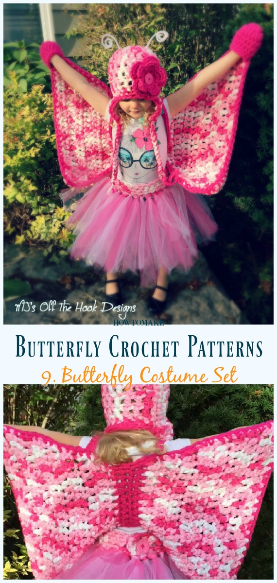 Butterfly Costume Set Free Crochet Pattern - Free #Butterfly; #Crochet; Patterns