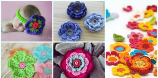 Easy Crochet Flower Appliques Free Patterns for Beginners