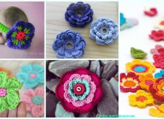Easy Crochet Flower Appliques Free Patterns for Beginners