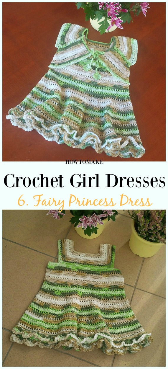 Crochet Fairy Princess Dress Free Pattern - Girl #Dress Free #Crochet Patterns