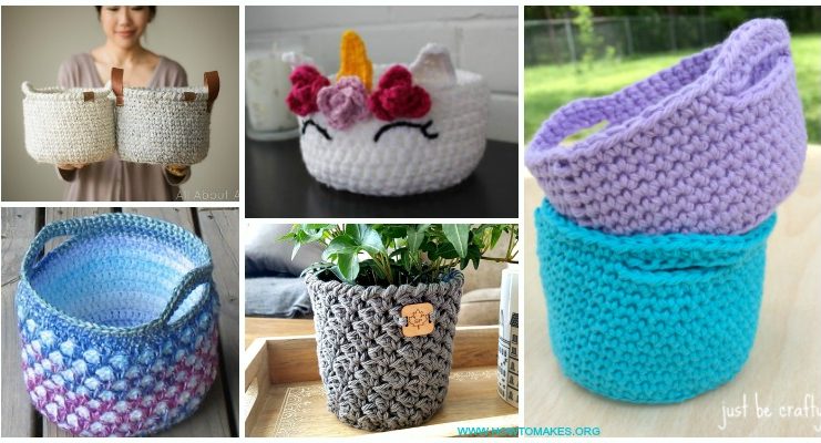 Storage Basket Free Crochet Patterns