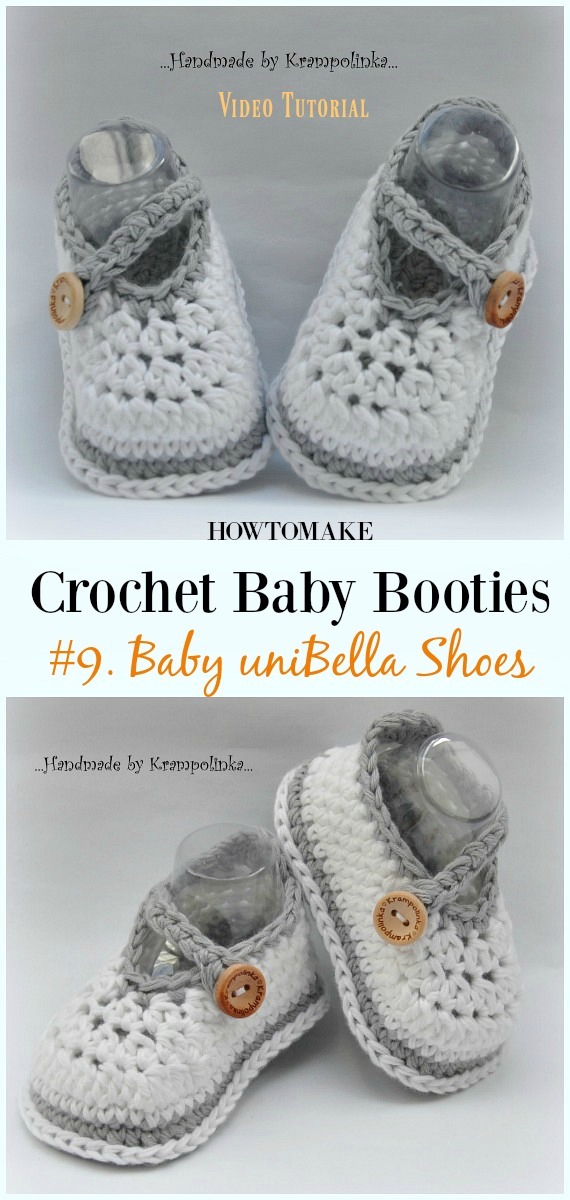 Crochet Baby uniBella Bootie Shoes Free Pattern - Baby #Booties; Free #Crochet; Patterns