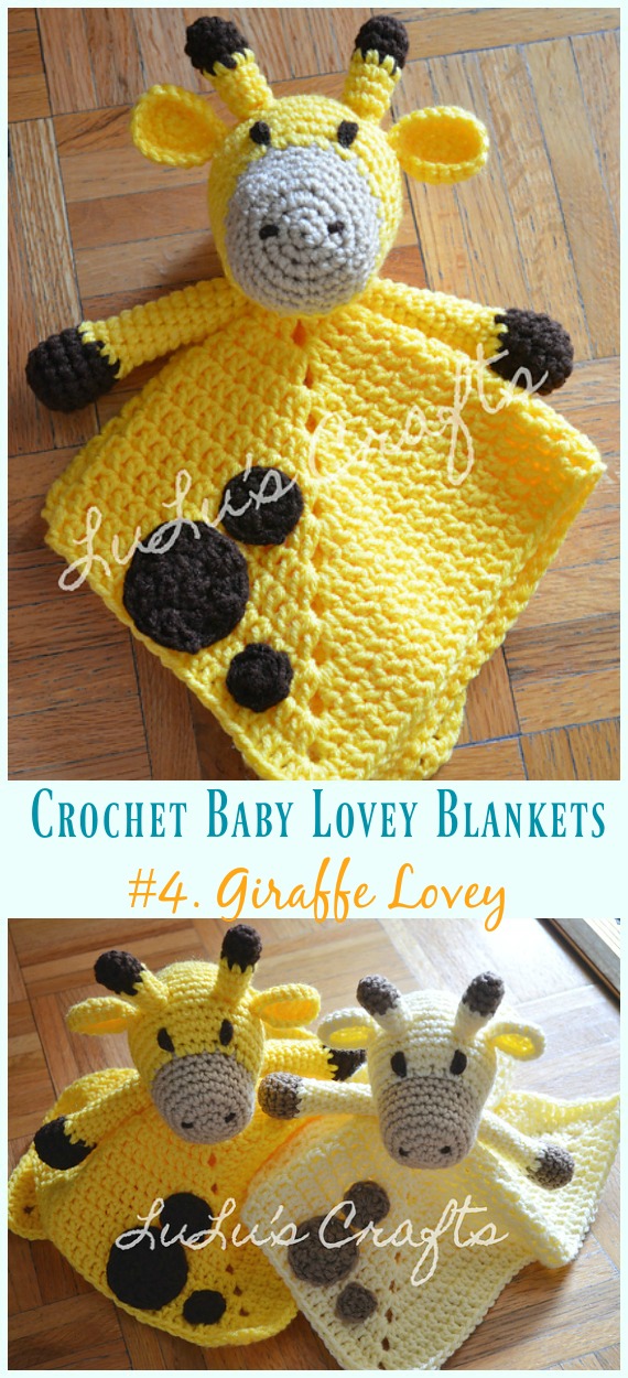 Giraffe Lovey Crochet Free Pattern - Baby #Lovey; #Blanket; Security Comforter Free #Crochet; Patterns