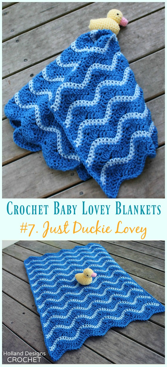 Just Duckie Lovey Crochet Free Pattern - Baby #Lovey; #Blanket; Security Comforter Free #Crochet; Patterns