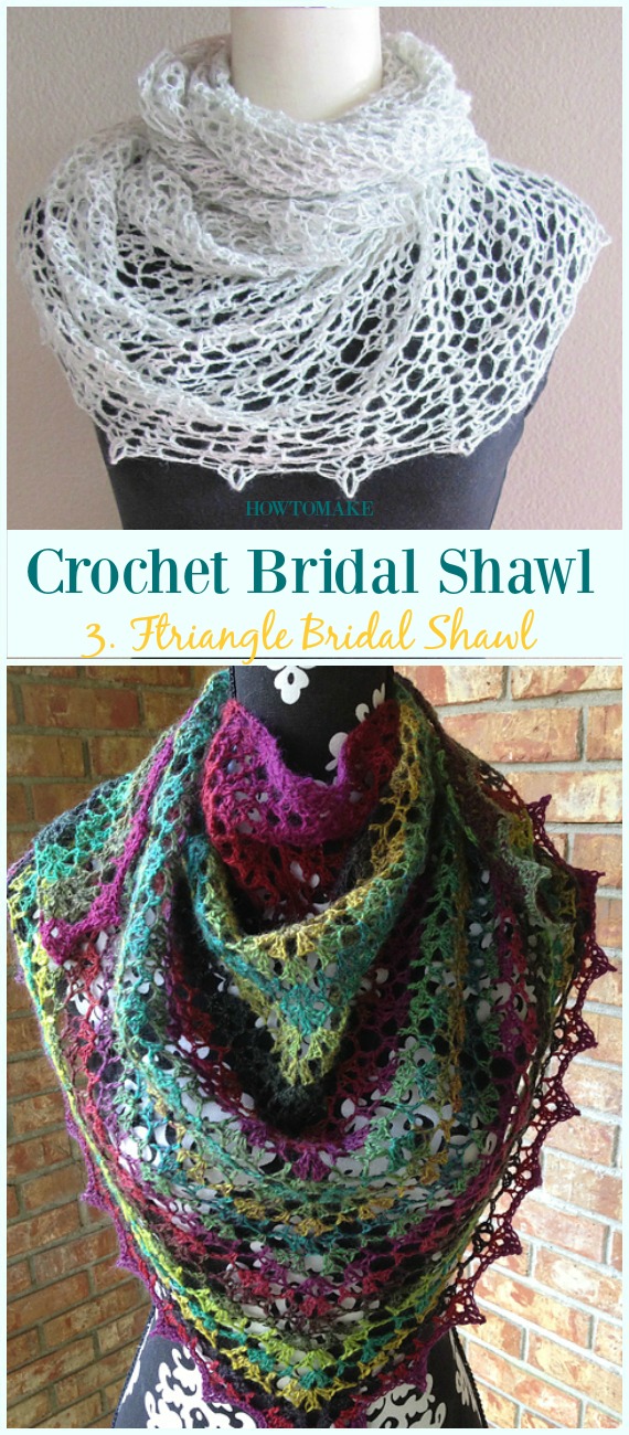 Triangle Bridal Shawl Free Crochet Pattern-Crochet Bridal Shawl Free Patterns