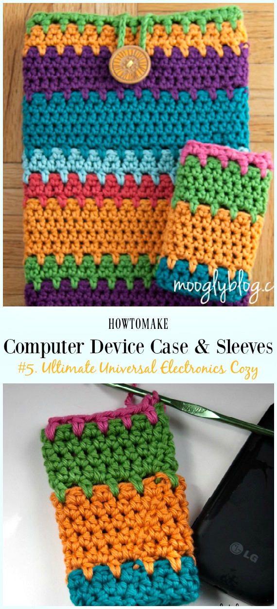 Ultimate Universal Electronics Cozy Free Crochet Pattern - #Crochet Computer #Device Case Cozy Sleeves Free Patterns