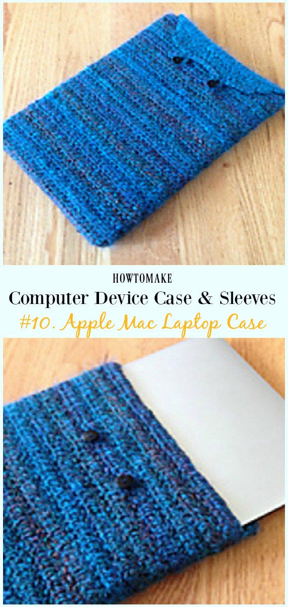 Mac Laptop Case Free Crochet Pattern - #Crochet Computer #Device Case Cozy Sleeves Free Patterns