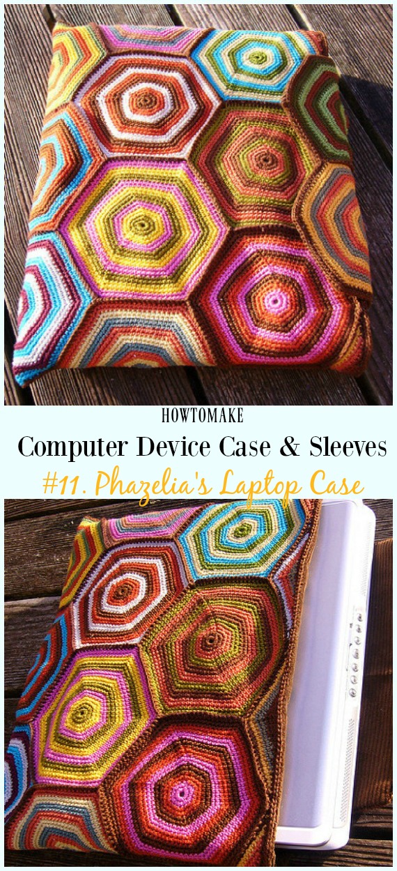 Phazelia's Laptop Case Free Crochet Pattern - #Crochet Computer #Device Case Cozy Sleeves Free Patterns