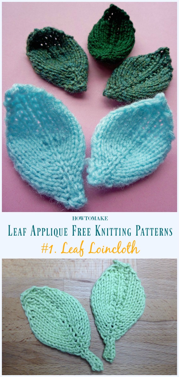 Leaf Loincloth Knitting Free Pattern- #Leaf; Applique Free #Knitting; Patterns