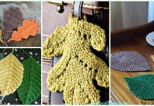 Leaf Applique Free Knitting Patterns