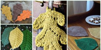 Leaf Applique Free Knitting Patterns