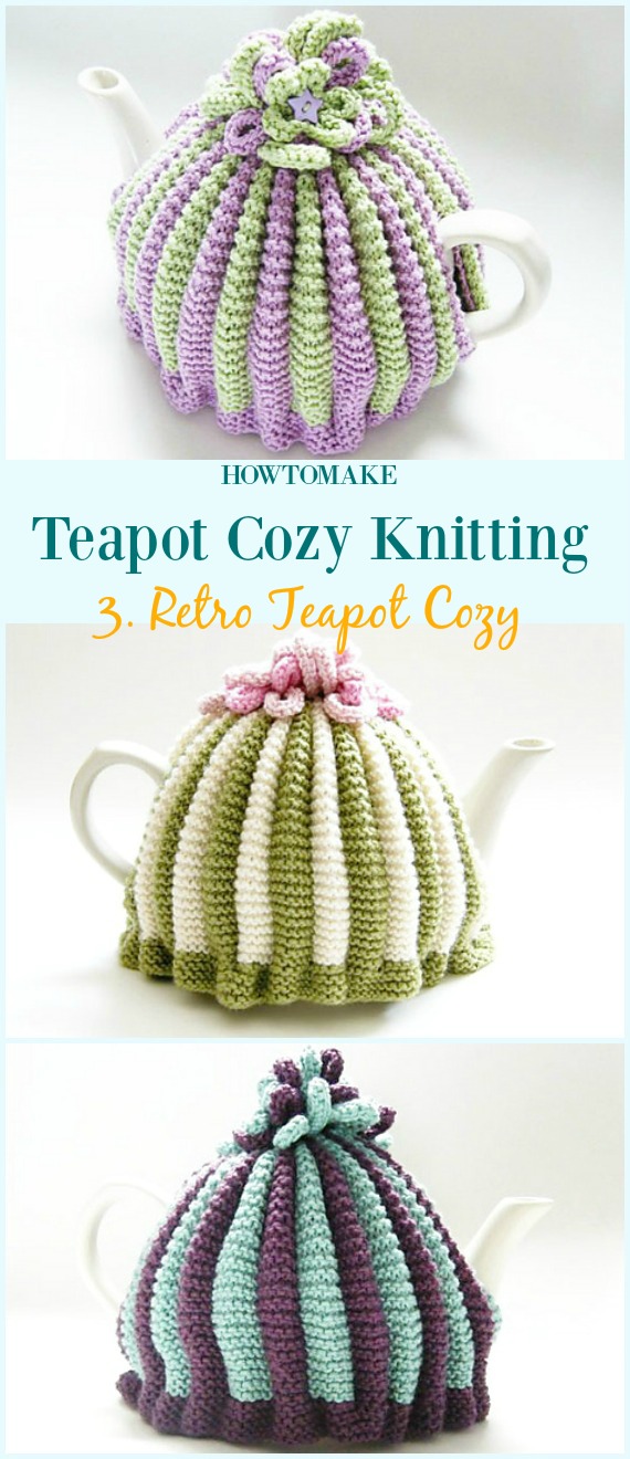 Retro Teapot Cozy Free Knitting Pattern - #Teapot; Cozy Free #Knitting; Patterns