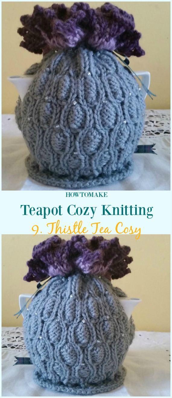 Thistle Tea Cosy Free Knitting Pattern - #Teapot; Cozy Free #Knitting; Patterns