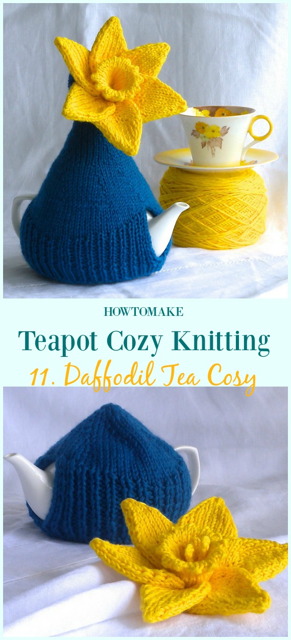 Daffodil Cosy Free Knitting Pattern - #Teapot; Cozy Free #Knitting; Patterns
