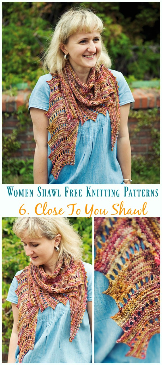 Close To You Shawl Knitting Free Pattern - Women #Shawl; Free #Knitting; Patterns