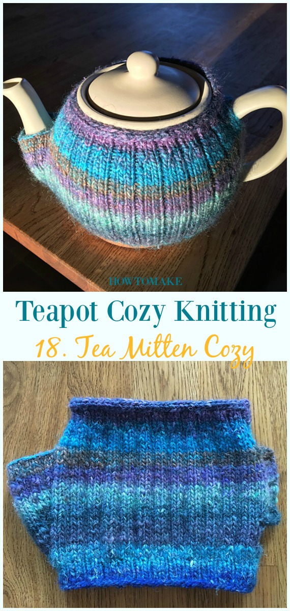 Tea Mitten Cozy Free Knitting Pattern - #Teapot; Cozy Free #Knitting; Patterns