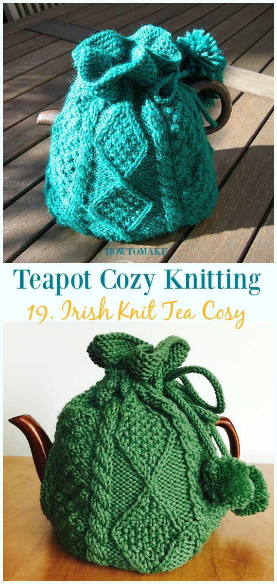 Irish Knit Tea Cosy Free Knitting Pattern - #Teapot; Cozy Free #Knitting; Patterns