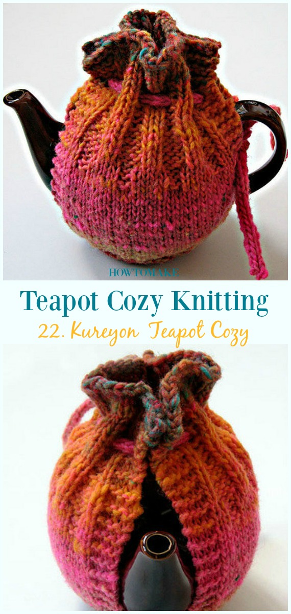 Kureyon Teapot Cozy Free Knitting Pattern - #Teapot; Cozy Free #Knitting; Patterns