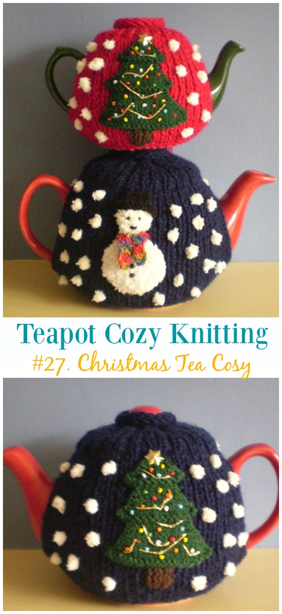 Christmas Tea Cosy Free Knitting Pattern - #Teapot; Cozy Free #Knitting; Patterns