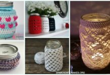 Mason Jar Cozy Free Crochet Patterns DIY Tutorials