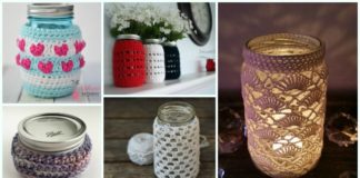 Mason Jar Cozy Free Crochet Patterns DIY Tutorials