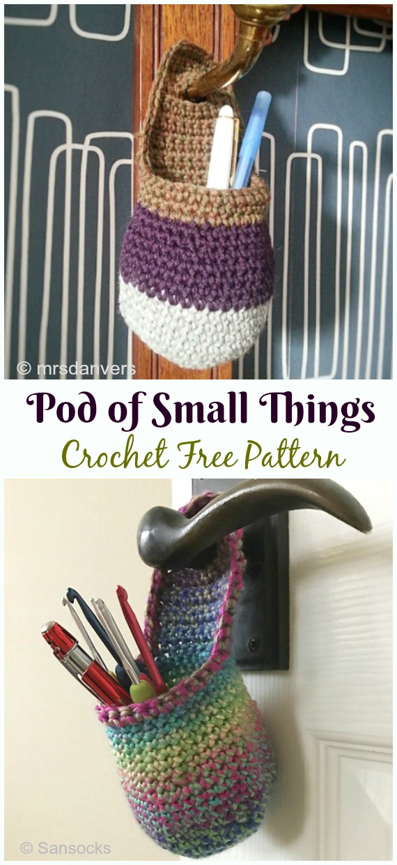 Pod of Small Things  Hanging Basket Crochet Pattern- Hanging #Basket; #Crochet; Patterns