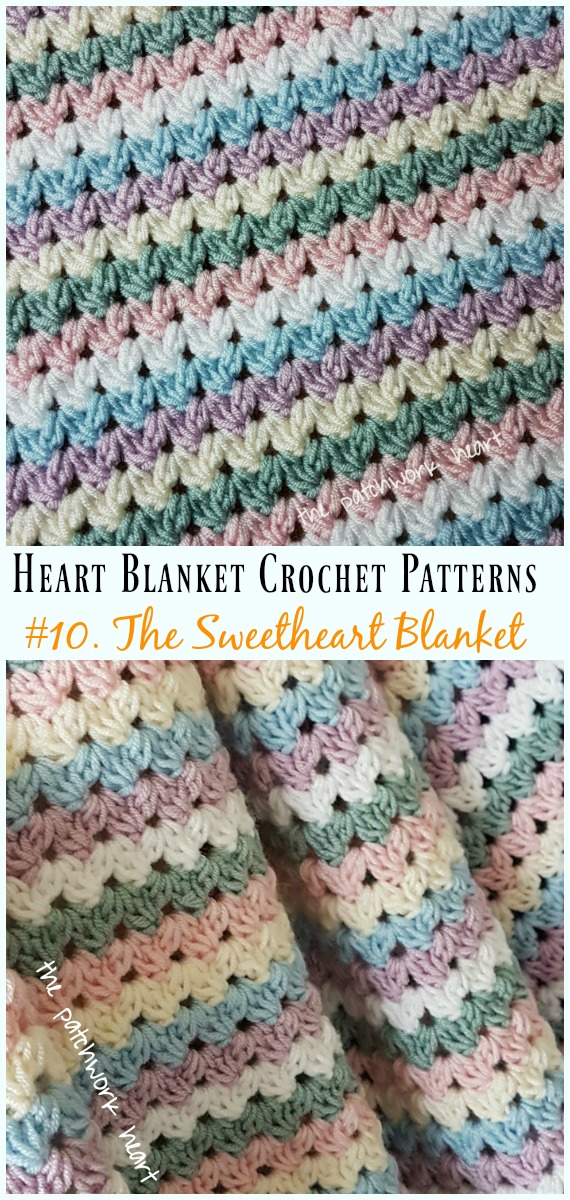 Crochet The Sweetheart Blanket Free Pattern - #Heart; #Blanket; #Crochet Free Patterns